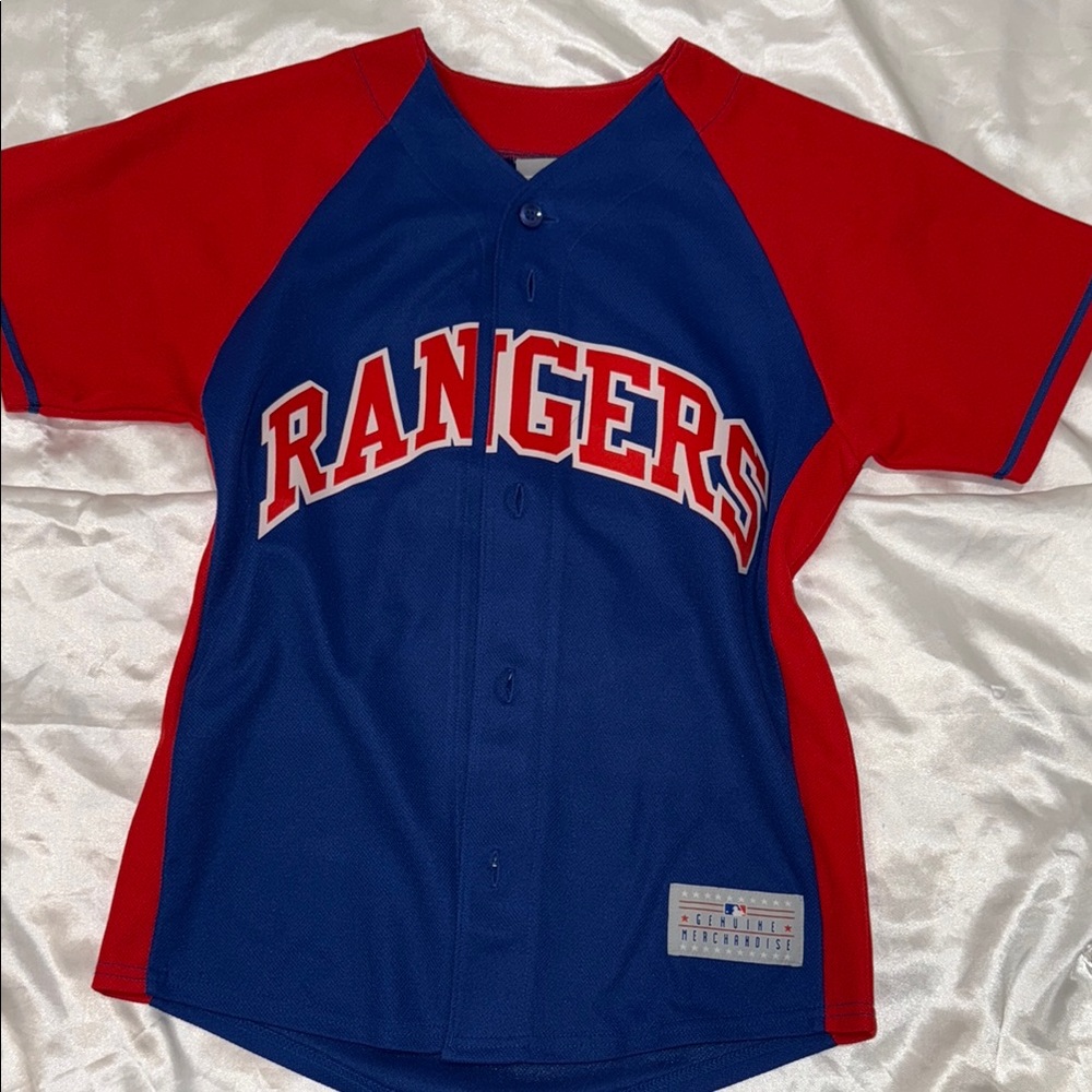 Authentic Texas Rangers Unisex Baseball Jersey - Red and Blue (JOSH HAMILTON)